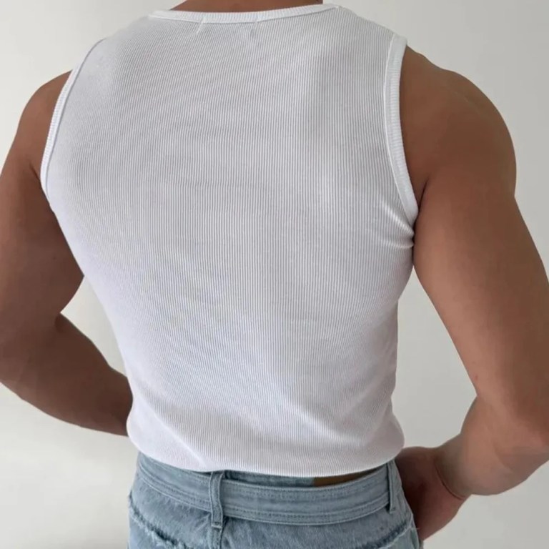 Mens Vest Slim Fitness Sports Casual Tank Top Spring Summer Plain Simple Gym Jogging Sleeveless Top Men'S Clothing 2025 New 2
