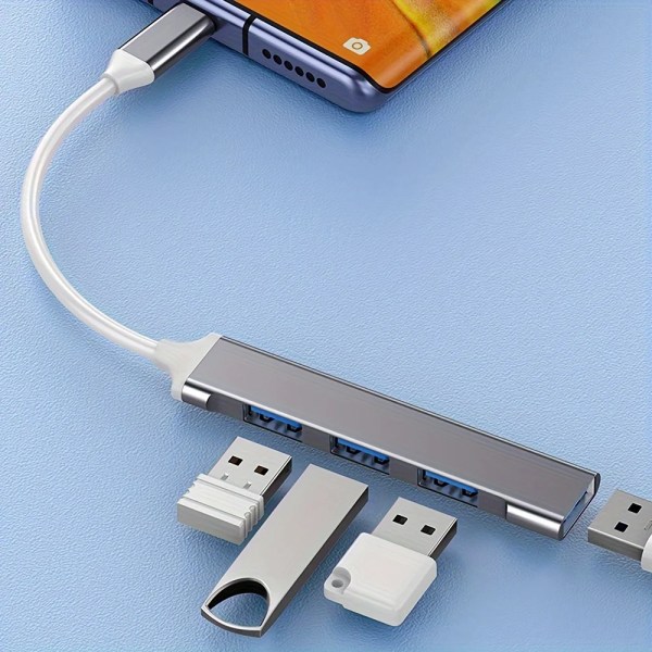 4 port multi splitter type c hub usb adapter otg for xiaomi lenovo macbook 13 15 air pro pc computer accessories 4-Port Multi-Splitter Type C Hub USB Adapter OTG for Xiaomi Lenovo MacBook 13 15 Air pro PC - Computer Accessories 3