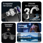 Lenovo 8K HD Upgrade Smart Glasses With Camera Video Recording AI Photo Recognition Bluetooth Call Translation Voice Sunglasses 6