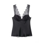Zevity Women Sexy Deep V Neck Lace Patchwork Soft Satin Smock Blouse Female Inner Style Club Wear Shirt Blusas Chic Tops LS9505 5
