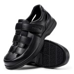 FitVille Men's Sports Sandals Extra Wide Toe Leather Diabetic Shoes for Men Outdoors Summer Open-toe Orthopedic Sandal Non-slip