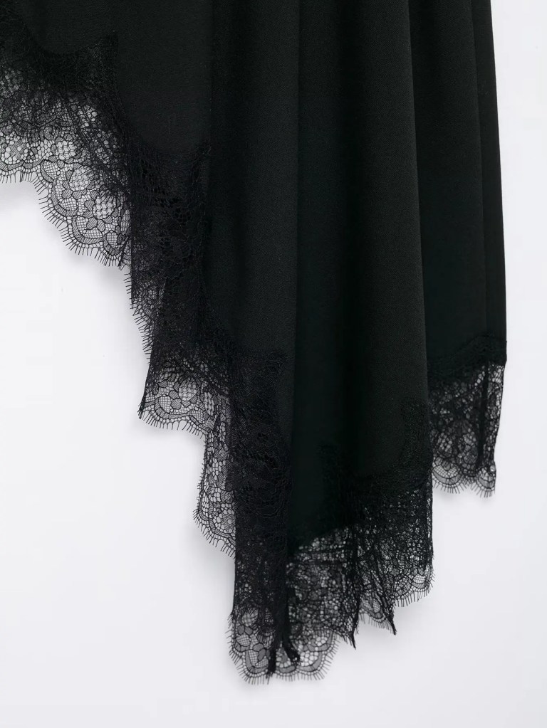 zevity women fashion irregular lace stitching soft mini skirt faldas mujer female elastic waist asymmetrical vestidos qun9470 Zevity Women Fashion Irregular Lace Stitching Soft Mini Skirt Faldas Mujer Female Elastic Waist Asymmetrical Vestidos QUN9470 6