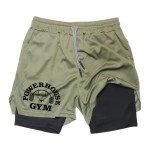 powerhouse gym men's double layer mesh shorts breathable athletic gym shorts with drawstring POWERHOUSE GYM Men's Double Layer Mesh Shorts - Breathable Athletic Gym Shorts with Drawstring 3