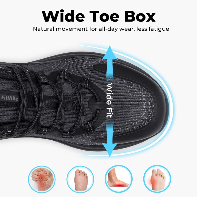 fitville sports sneakers extra wide toe box walking shoes for men breathable comfort gym running shoes slip resistant size 40 50 FitVille Sports Sneakers Extra Wide Toe Box Walking Shoes for Men Breathable Comfort Gym Running Shoes Slip-resistant Size 40-50 1