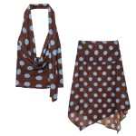 women's polka dot two piece set spring summer halter draped top&asymmetrical skirt, beach outfit for vacation&stylish photoshoot Women's Polka Dot Two Piece Set-Spring Summer Halter Draped Top&Asymmetrical Skirt, Beach Outfit for Vacation&Stylish Photoshoot