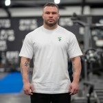 Muscle Fitness T-shirt Summer Men's Athleisure Workout short sleeve T-shirt High Quality cotton Men T-shirt Gym Sport Shirt Tops 5