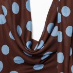 women's polka dot two piece set spring summer halter draped top&asymmetrical skirt, beach outfit for vacation&stylish photoshoot Women's Polka Dot Two Piece Set-Spring Summer Halter Draped Top&Asymmetrical Skirt, Beach Outfit for Vacation&Stylish Photoshoot 6