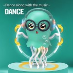 An Electrically-Powered Crawling Dancing Jellyfish Toy, An Octopus With Automatic Obstacle Sensor, Intelligent LED Lights and Mu 2