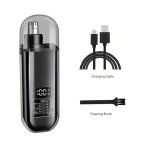 Nose Ear Hair Trimmer for Men - USB C Rechargeable Portable Fast Charge, Compact Grooming Kit 6