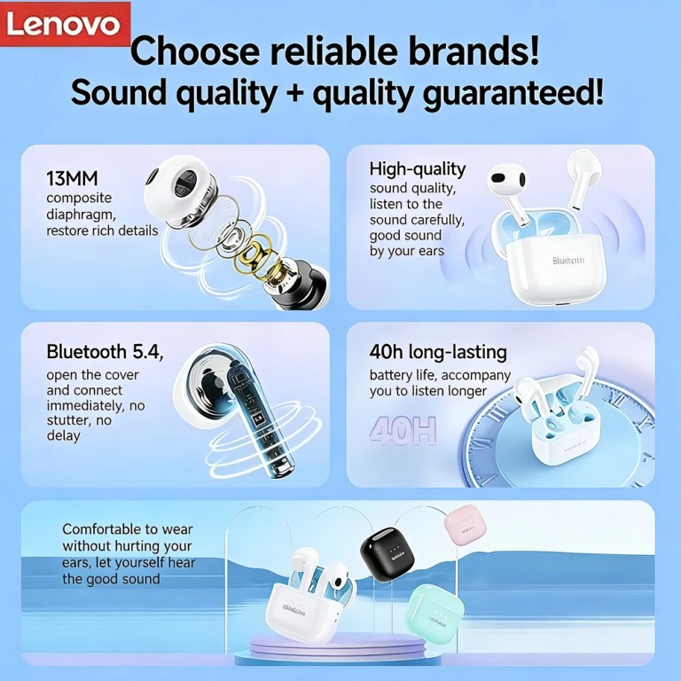 original lenovo lp40pro tws bluetooth 5.1 quick connect earphone ergonomic design headphones powerful transmission speed headset Original Lenovo LP40Pro TWS Bluetooth 5.1 Quick Connect Earphone Ergonomic Design Headphones Powerful Transmission Speed Headset 2