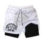 powerhouse gym men's double layer mesh shorts breathable athletic gym shorts with drawstring POWERHOUSE GYM Men's Double Layer Mesh Shorts - Breathable Athletic Gym Shorts with Drawstring 5