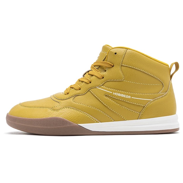 HOBIBEAR Wide Toe Box Walking Boots Unisex Artificial Leather Mid-Top Outdoor Ankle Shoe Lace Up Non-Slip Running Shoes 4