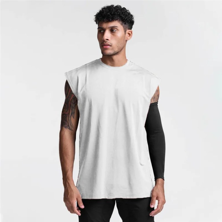 summer new gym vest men broad shoulder sleeveless sports tank top quick dry cotton fitness t shirt running tank top men tops Summer New Gym Vest Men Broad Shoulder Sleeveless Sports Tank Top Quick-dry Cotton Fitness T-shirt Running Tank Top Men Tops 4