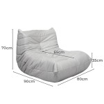 levede floor chair caterpillar sofa grey