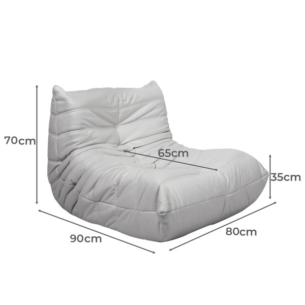 levede floor chair caterpillar sofa grey