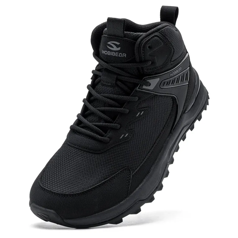 hobibear men wide width ankle boots mid top hiking running shoes non slip outdoor trail walking sneakers for male HOBIBEAR Men Wide Width Ankle Boots Mid-Top Hiking Running Shoes Non-Slip Outdoor Trail Walking Sneakers for Male 3