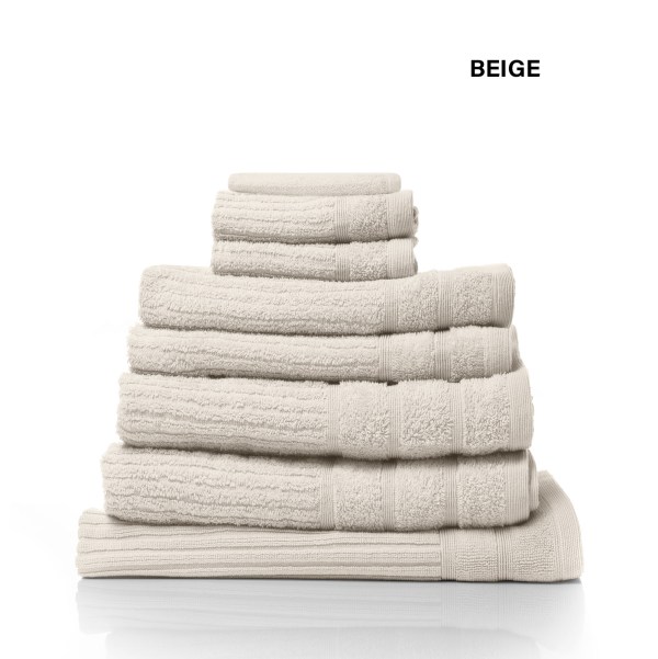 royal comfort eden egyptian cotton 600 gsm 8 piece towel pack beige