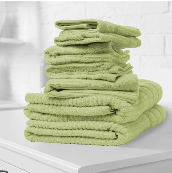 royal comfort eden egyptian cotton 600 gsm 8 piece towel pack spearmint