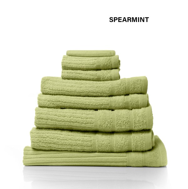 royal comfort eden egyptian cotton 600 gsm 8 piece towel pack spearmint