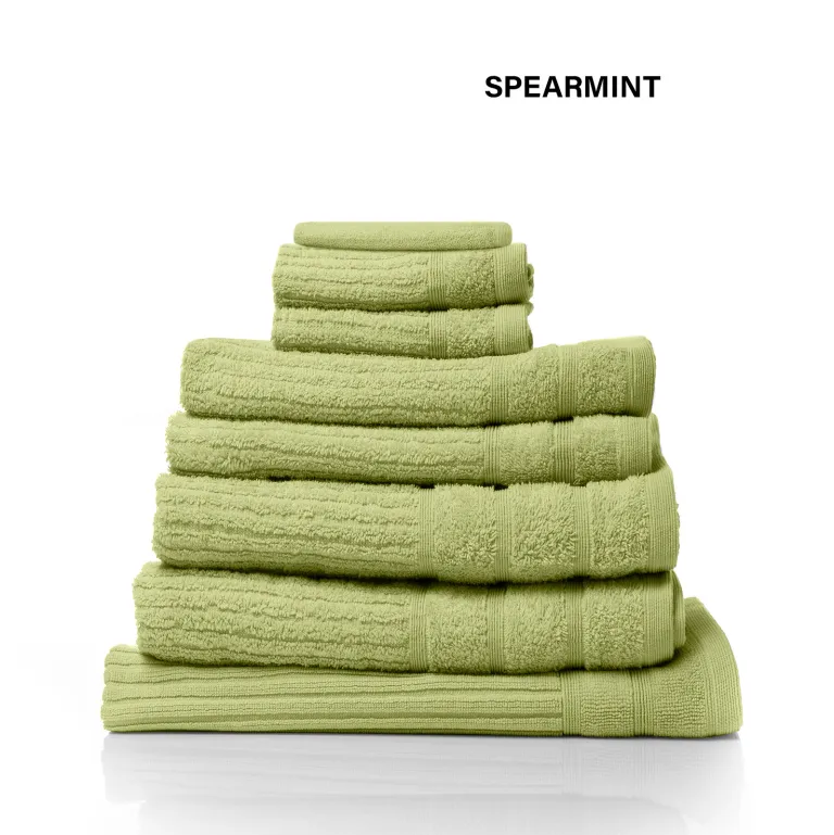 royal comfort eden egyptian cotton 600 gsm 8 piece towel pack spearmint