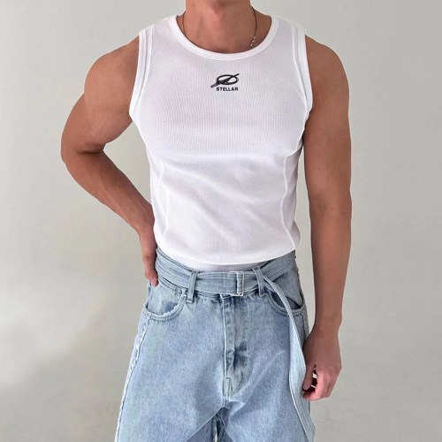 mens vest slim fitness sports casual tank top spring summer plain simple gym jogging sleeveless top men's clothing 2025 new Mens Vest Slim Fitness Sports Casual Tank Top Spring Summer Plain Simple Gym Jogging Sleeveless Top Men'S Clothing 2025 New