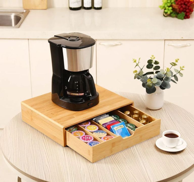 carla home bamboo k cup coffee pod holder storage organizer for kitchen, jewelry and cosmetic carla home bamboo k cup coffee pod holder storage organizer for kitchen, jewelry and cosmetic