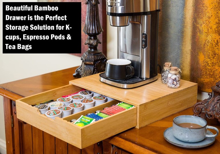 carla home bamboo k cup coffee pod holder storage organizer for kitchen, jewelry and cosmetic carla home bamboo k cup coffee pod holder storage organizer for kitchen, jewelry and cosmetic