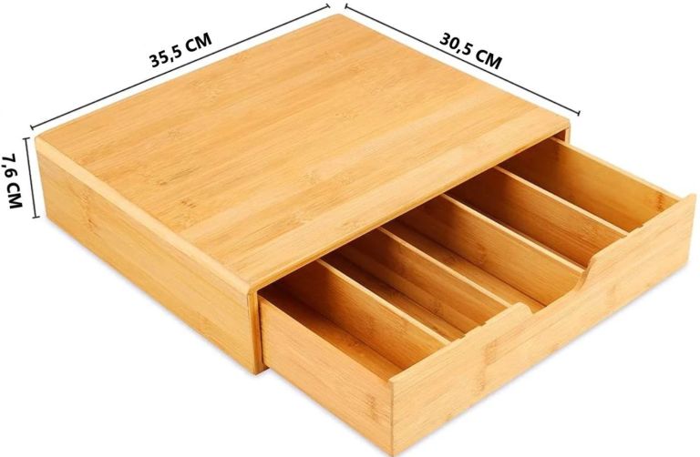 carla home bamboo k cup coffee pod holder storage organizer for kitchen, jewelry and cosmetic carla home bamboo k cup coffee pod holder storage organizer for kitchen, jewelry and cosmetic