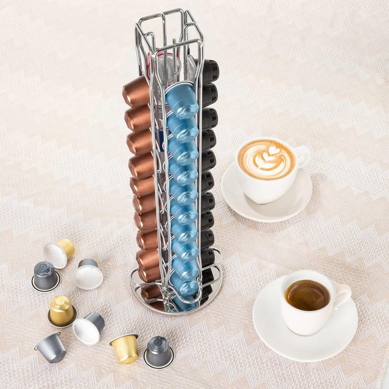 carla home coffee pods holder storage compatible with 40 nespresso pods