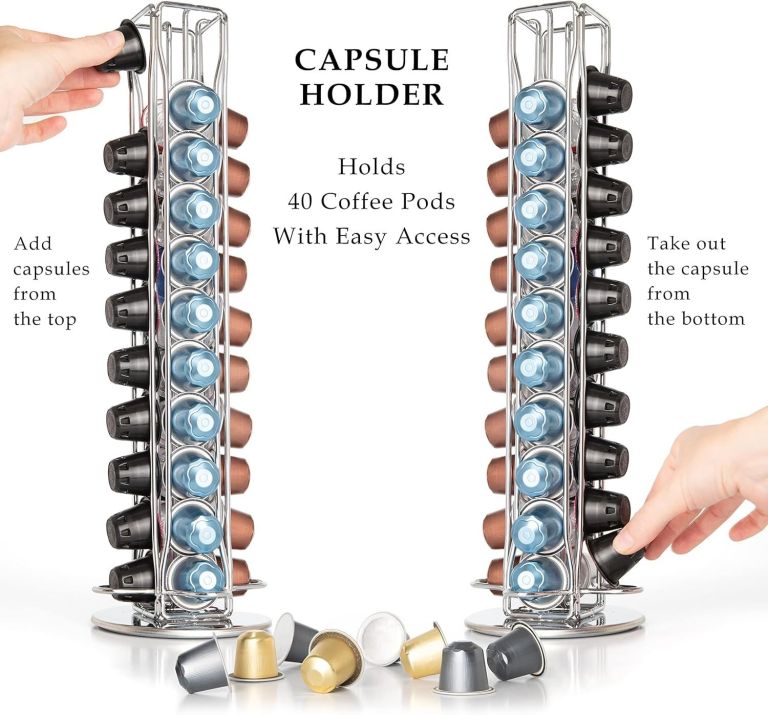 carla home coffee pods holder storage compatible with 40 nespresso pods