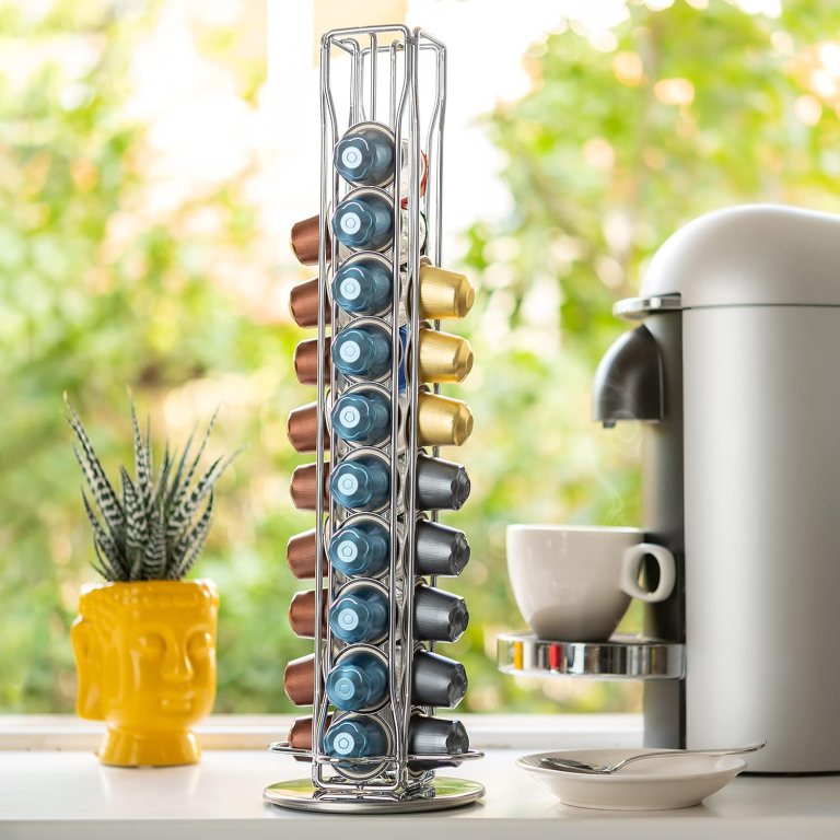 carla home coffee pods holder storage compatible with 40 nespresso pods
