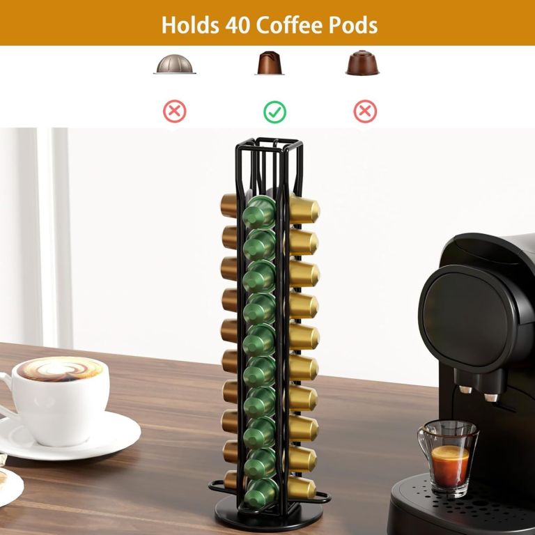 carla home coffee pods holder storage compatible with 40 nespresso pods