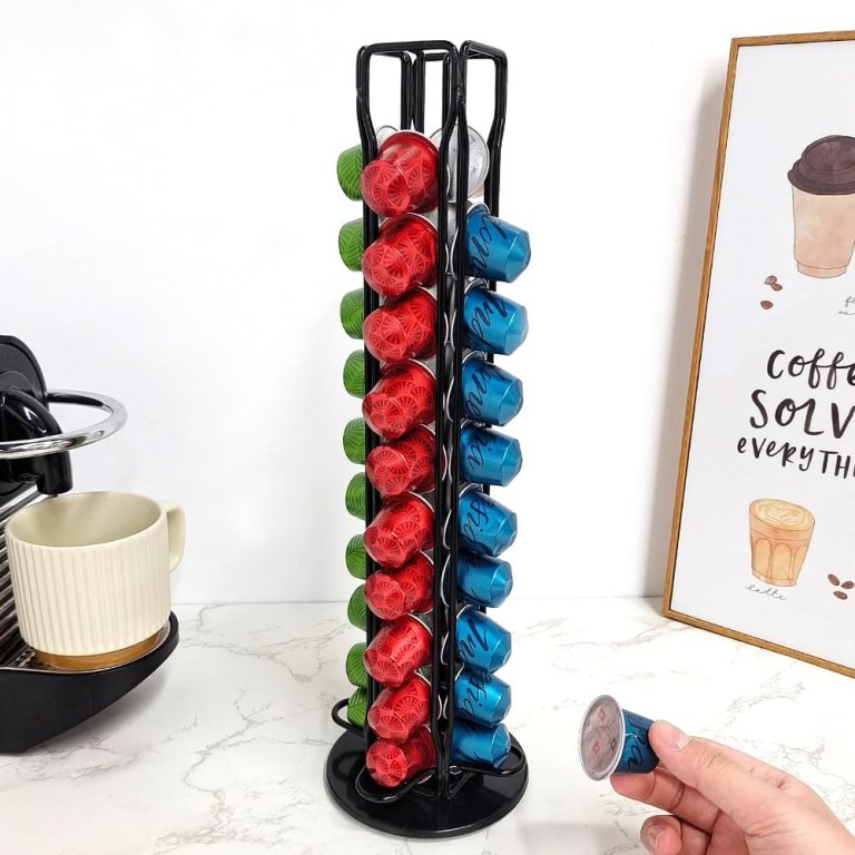 carla home coffee pods holder storage compatible with 40 nespresso pods