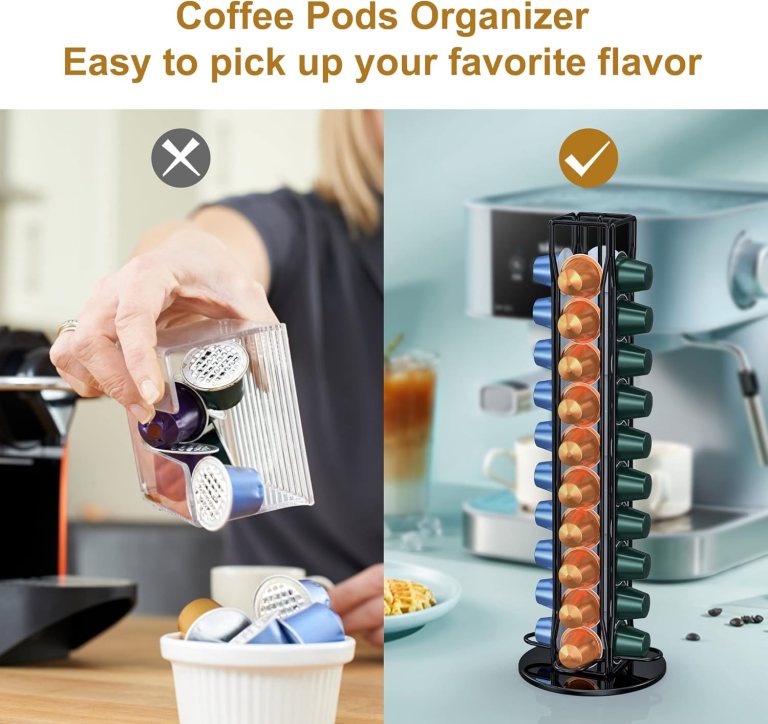 carla home coffee pods holder storage compatible with 40 nespresso pods