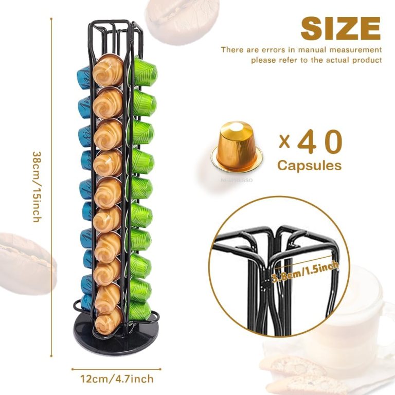 carla home coffee pods holder storage compatible with 40 nespresso pods