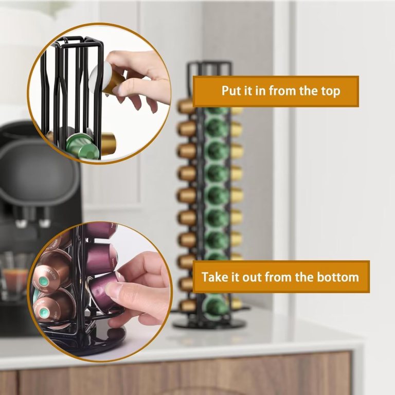 carla home coffee pods holder storage compatible with 40 nespresso pods