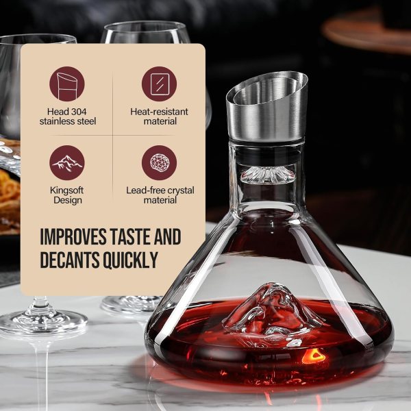 carla home iceberg wine decanter with aerator filter and lid carla home iceberg wine decanter with aerator filter and lid