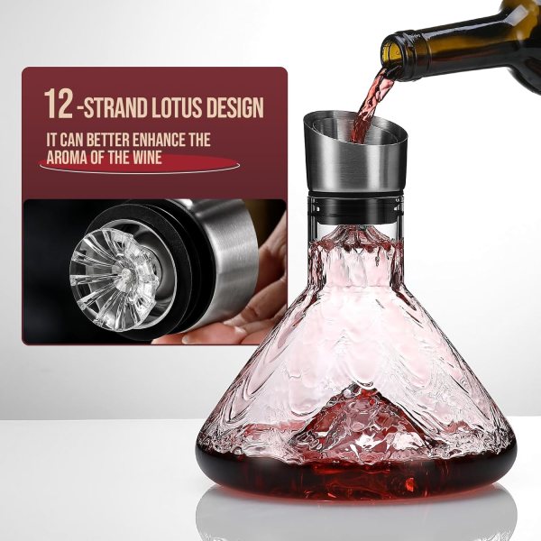 carla home iceberg wine decanter with aerator filter and lid carla home iceberg wine decanter with aerator filter and lid