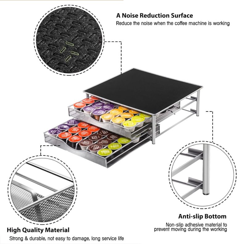 carla home k cup coffee pod drawer for 72 coffee pods storage for home kitchen counter organizer carla home k cup coffee pod drawer for 72 coffee pods storage for home kitchen counter organizer