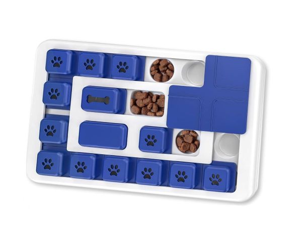 carla home interactive dog puzzle toy slow feeder treat dispenser for dogs & cats