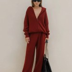 bornladies women's elegant two piece zipper hooded long sleeved top and pants set suitable for daily casual outdoor street wear Bornladies Women's Elegant Two-piece Zipper Hooded Long Sleeved Top and Pants Set Suitable for Daily Casual Outdoor Street Wear 1
