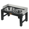 pawz elevated dog bowls pet feeder 6 height adjustable raised food water large