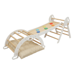 bopeep kids climbing toys sets toddler toys triangle arch climber indoor white