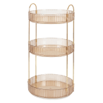 ilus 360� roating makeup organiser vanity countertop shelf cosmetic holder gold