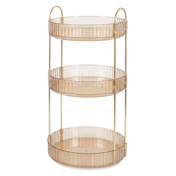 ilus 360� roating makeup organiser vanity countertop shelf cosmetic holder gold ilus 360� roating makeup organiser vanity countertop shelf cosmetic holder gold
