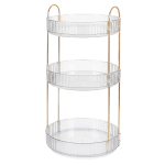 ilus 360� roating makeup organiser vanity countertop shelf cosmetic holder white