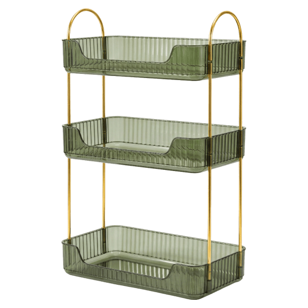 ilus makeup organiser vanity countertop shelf cosmetic holder storage green