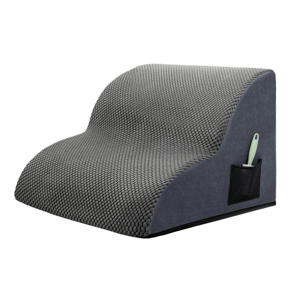 pawz 2 steps pet stairs dog ramp high density foam grey