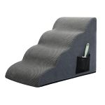pawz 4 steps pet stairs dog ramp high density foam grey pawz 4 steps pet stairs dog ramp high density foam grey