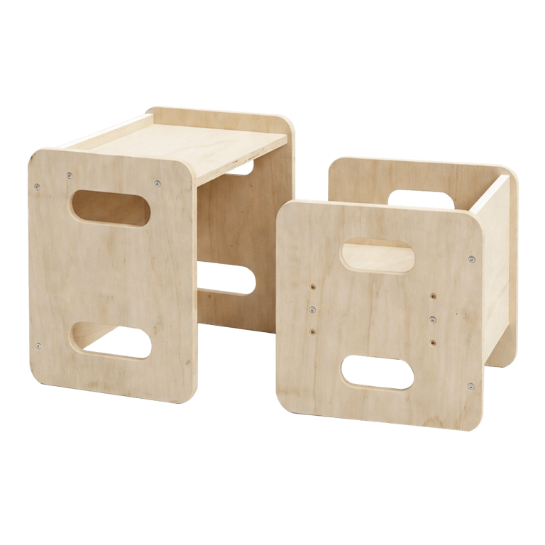 levede kids table and chair set dining adjustable toddler activity desk wood